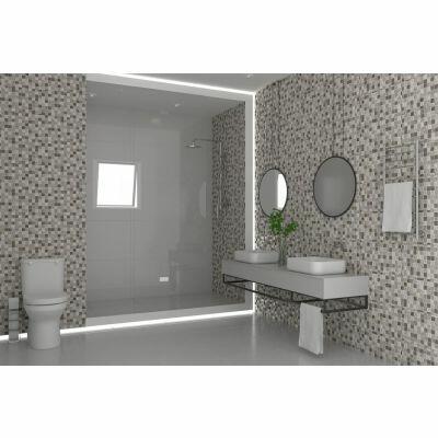 Piso Cerâmico Hd 160.106 Bege Cinza Bold Brilhante 32x58 Incopisos