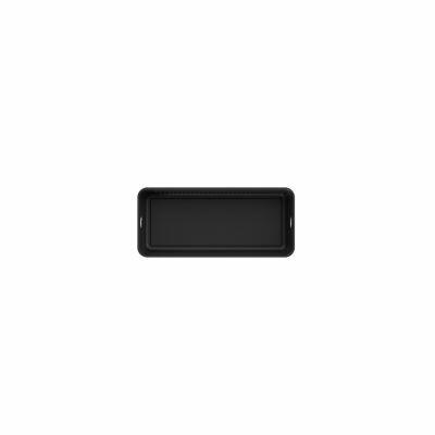 Tampa Cesto Plástico 27cm X12cm x 9cm Flow Preto Ou