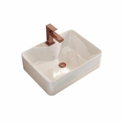 Cuba para Banheiro de Apoio Retangular Stella Branco 45,5x34,5cm C-linea