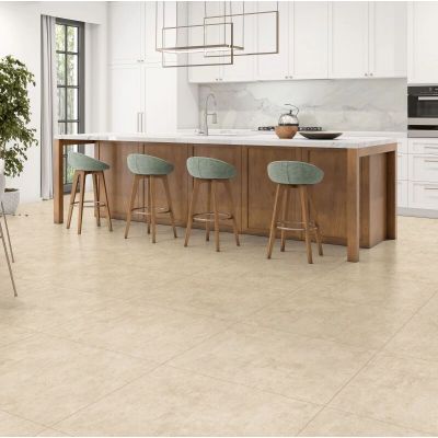 Piso Cerâmico Illuminato Bege Retificado Acetinado 75x75 Classe C Ilhabella