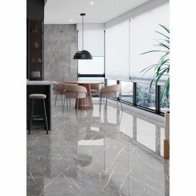 Porcelanato Vermont Cinza Retificado Polido 82x182 Damme