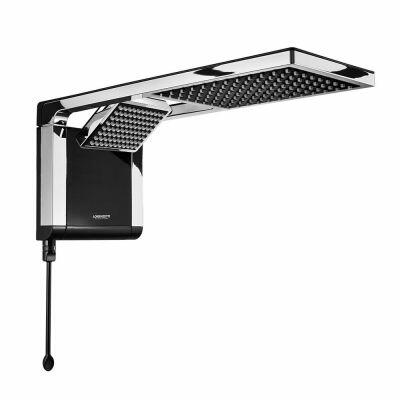 Chuveiro Eletr&ocirc;nico Acqua Duo Preto Cromado Lorenzetti