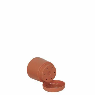 Vaso Plástico Rio Terracota 10,5x9,8cm Vasart