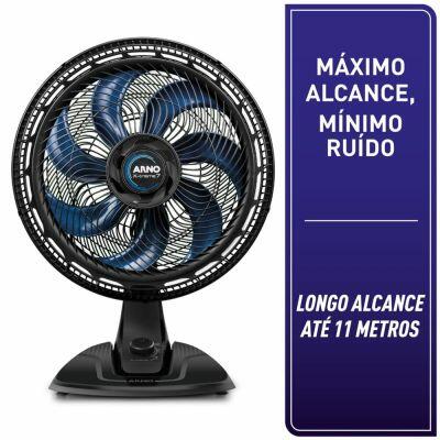 Ventilador Mesa 40cm X-treme 7 150w Ve70 Preto Azul Arno Ventilador Mesa 40cm X-treme 7 150w Ve70 Preto Azul Arno