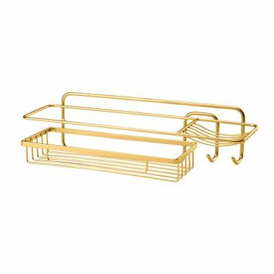 Porta Shampoo Retangular Dourado Arthi