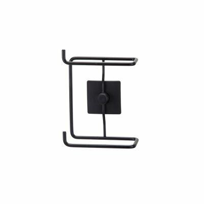 Suporte para Papel Higienico Duplo Com Fita Dupla Face Black Arthi