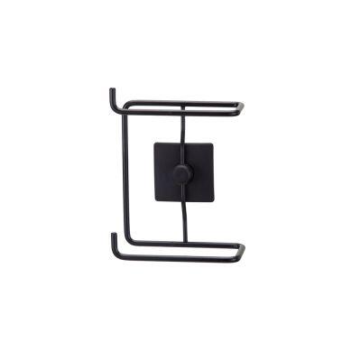 Suporte para Papel Higienico Duplo Com Fita Dupla Face Black Arthi