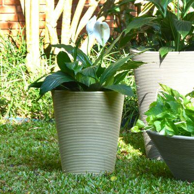 Vaso Plástico Bali Areia 45x55cm Vasart