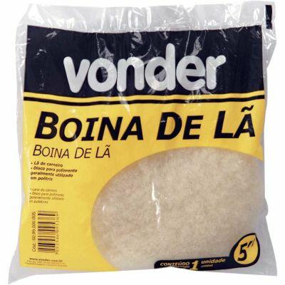 Boina Polimento 5" de Lã Branca Fria Vonder