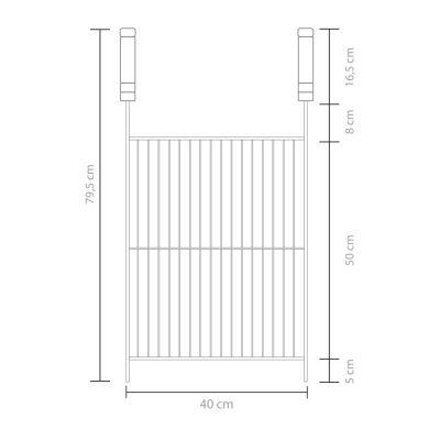 Grelha para Churrasco 40cm x 50cm Cromado Grilazer