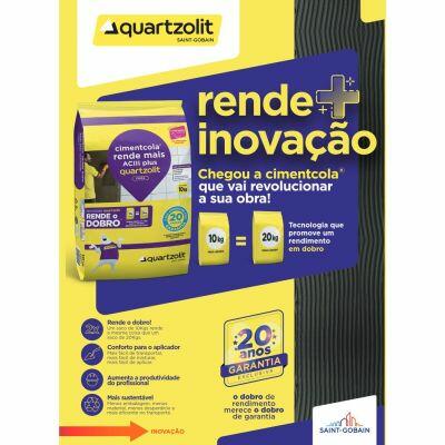 Argamassa 10kg Ac-3 Rende Mais Interno Externo Cinza Quartzolit