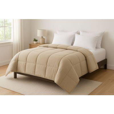 Edredom Casal Mescla Bege Casa&Ideia