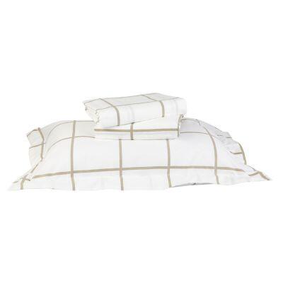 Jogo de Cama Solteiro 180 Fios Listras Preto Branco Casa&Ideia