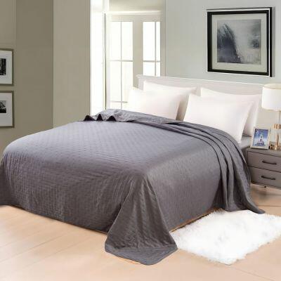 Colcha Queen 2,40m x 2,60m Ultra Cinza Diagonal