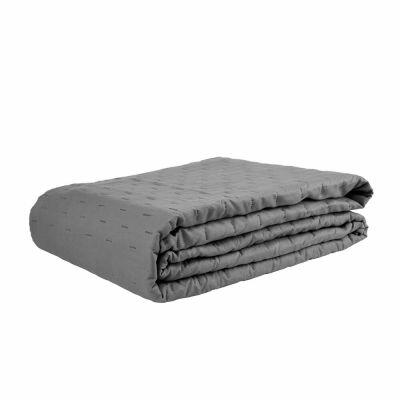 Colcha Solteiro 1,60m x 2,40m Ultra Cinza Diagonal