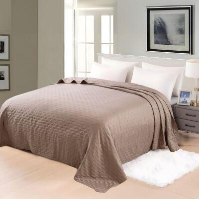 Colcha Casal 2,20m x 2,40m Ultra Taupe Diagonal