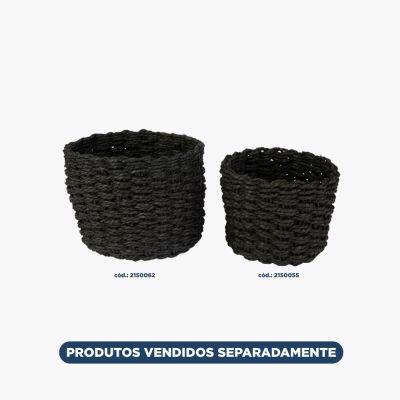 Cesto Organizador Aurora Preto 20cm Diagonal