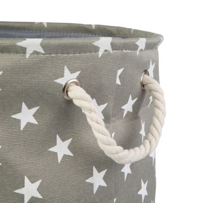 Cesto Organizador Cinza Com Alça 40x40x50cm Estrelar Casa&ideia