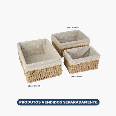 Cesto Organizador Veneza Amadeirado 22x16x10cm Casa&ideia Cesto Organizador Veneza Amadeirado 22x16x10cm Casa&ideia