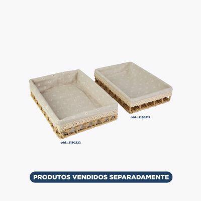 Cesto Organizador Oslo Amadeirado 25x25x8cm Casa&ideia Cesto Organizador Oslo Amadeirado 25x25x8cm Casa&ideia