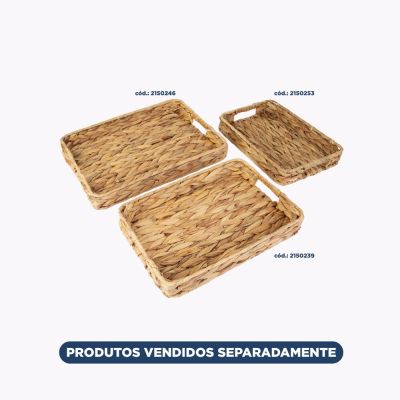 Cesto Organizador Cena Amadeirado 34x24x5cm Casa&ideia