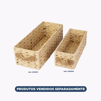 Cesto Organizador Lisboa Amadeirado 30x12x10cm Casa&ideia