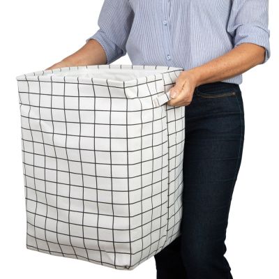 Cesto para Roupa 35cm x 50cm Off White Com Alça Casa&ideia