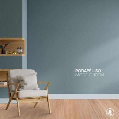 Moldura Rodapé 2,4m x 10cm Ecopremium Liso Branco Ecomex