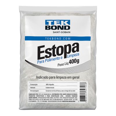 Estopa 400g Limpeza Branco Tekbond | Cassol Centerlar