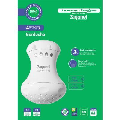Chuveiro Elétrico Ducha Gorducha 4 Temperatura Branco Zagonel Chuveiro Elétrico Ducha Gorducha 4 Temperatura Branco Zagonel