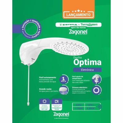 Chuveiro Eletrônico Ducha Optima Branco Zagonel