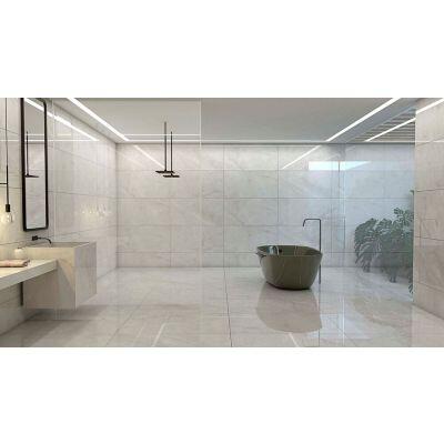 Porcelanato Onix Ice Branco Rajado Retificado Acetinado 62x121cm Damme