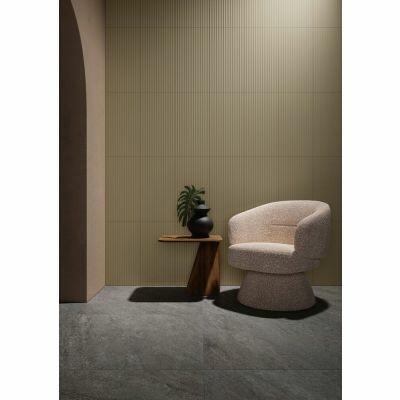 Porcelanato 90cm x 90cm Cite Itá Thomé 3D Carbono Acetinado Ret Extra Eliane