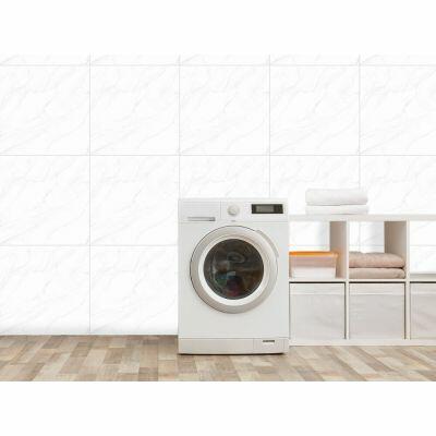 Piso Cerâmico R70881 Marmorizado Branco/bege Retificado Acetinado 70x70cm Ilhabella