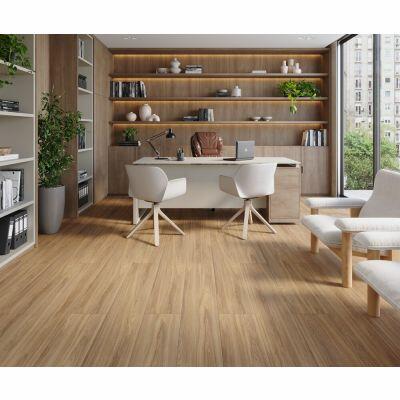 Piso Vinilico Click Freijo Spc Marrom 23x160cm Vexa Acabamentos