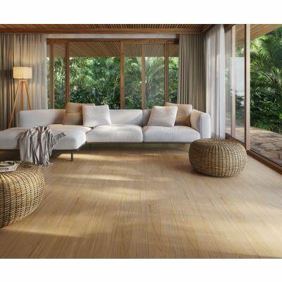 Piso Vinílico 23cm x 160cm Tauari SPC Marrom Click Vexa Acabamentos