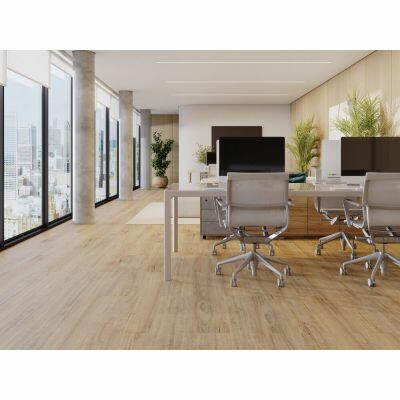 Piso Vinílico 23x140cm Bocaina SPC Cinza Click Vexa Acabamentos