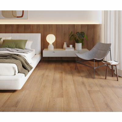 Piso Vinílico 24cm x 140cm Vértice LVT Cinza Cola Vexa Acabamentos
