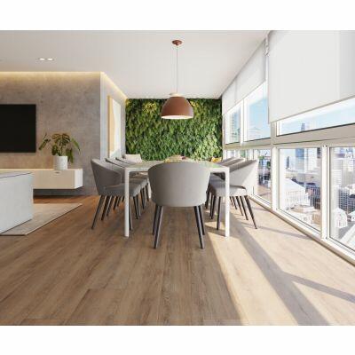 Piso Vinílico 23CM x 140CM Guaíba SPC Marrom Click Vexa Acabamentos
