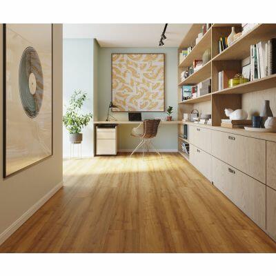 Piso Vinilico Click Araguaia Spc Laranja 23x140cm Vexa