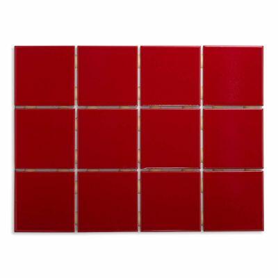 Revestimento Parede Vermelho Bold Brilhante 10x10cm Strufaldi
