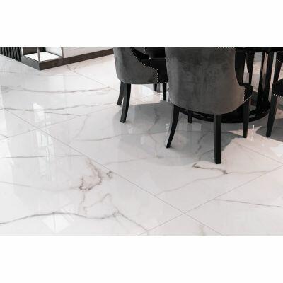 Piso Cerâmico Calacata Cristal Retificado Polido 61x116cm Ilhabella