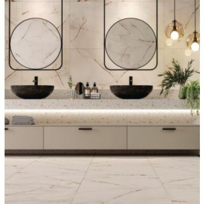 Porcelanato 76cm x 76cm Onice Off White Ret Extra Dora