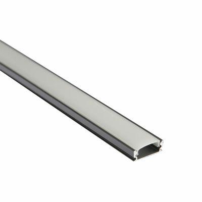 Perfil de Alumínio para Fita de LED Sobrepor 2M Preto Vitralux