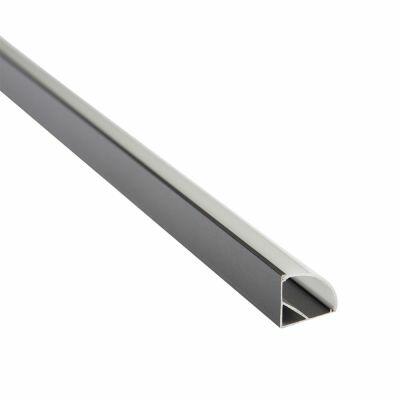 Perfil de Alumínio para Fita de LED 90° 2M Preto Vitralux