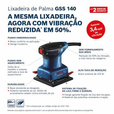 Lixadeira Orbital 220w Gss 140 Azul 220v Bosch Lixadeira Orbital 220w Gss 140 Azul 220v Bosch