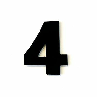 Numero Residência 13cm Acm 4 Preto Kami Acrílicos