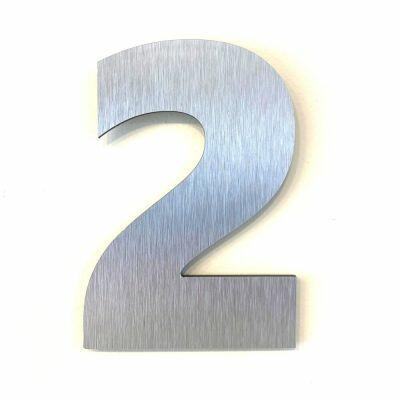 NUMERO RESIDENCIA 13CM ACM 2 PRATA ESC .