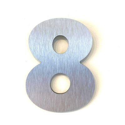 Numero Residencia 13cm Acm (8) Prata Esc Kami Acrilicos