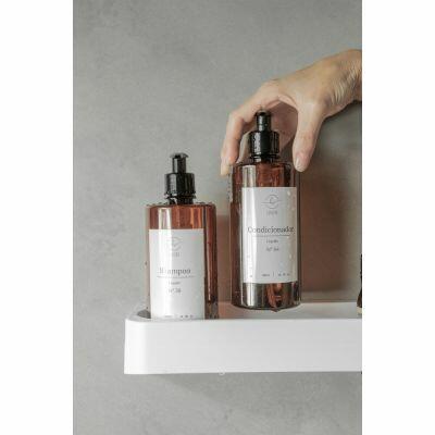 Porta Shampoo De Parede Eleve Branco Ou